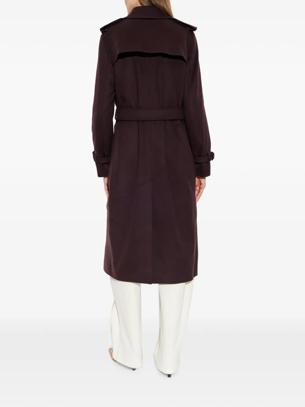 Burberry Kensington trenchcoat met dubbele rij knopen Paars