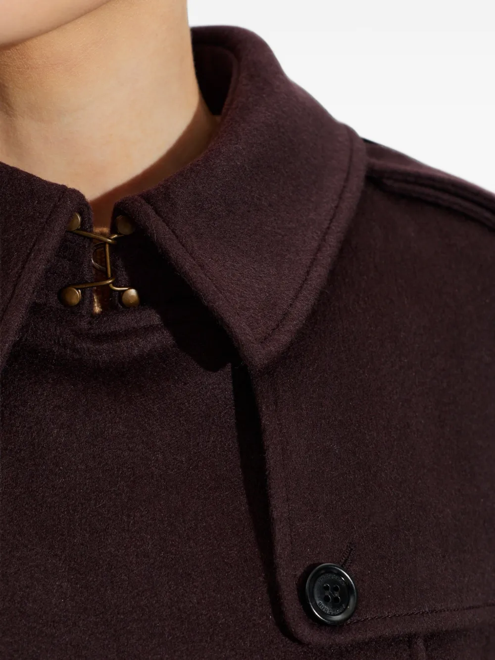 Burberry Kensington trenchcoat met dubbele rij knopen Paars