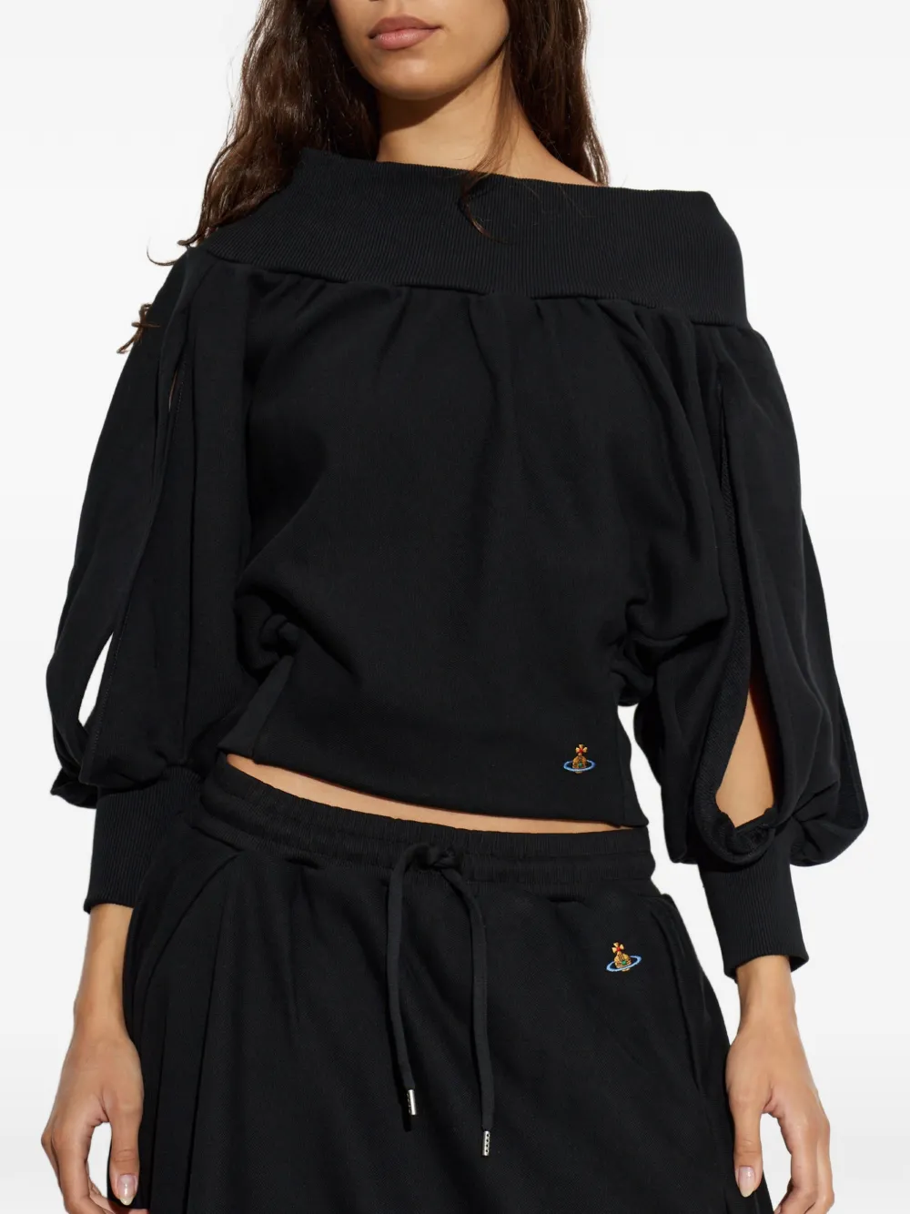 Vivienne Westwood Zingara off-shoulder top Zwart