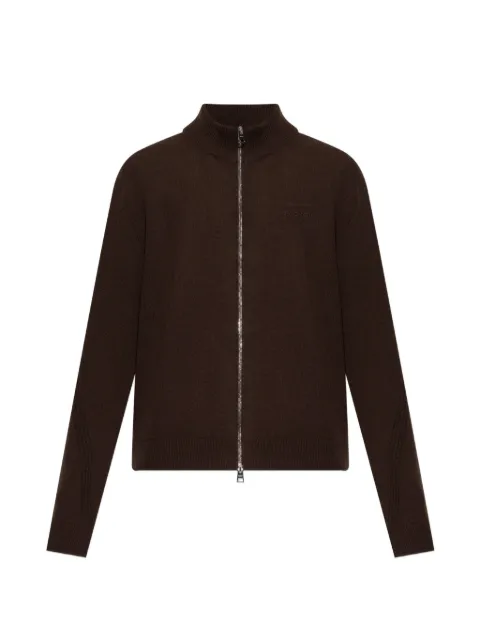 Givenchy logo-embroidered zip-up cardigan