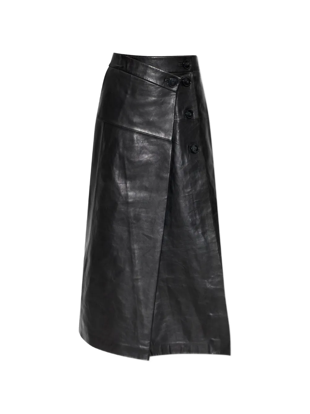IRO Rimera button-fastening wrap midi skirt Zwart