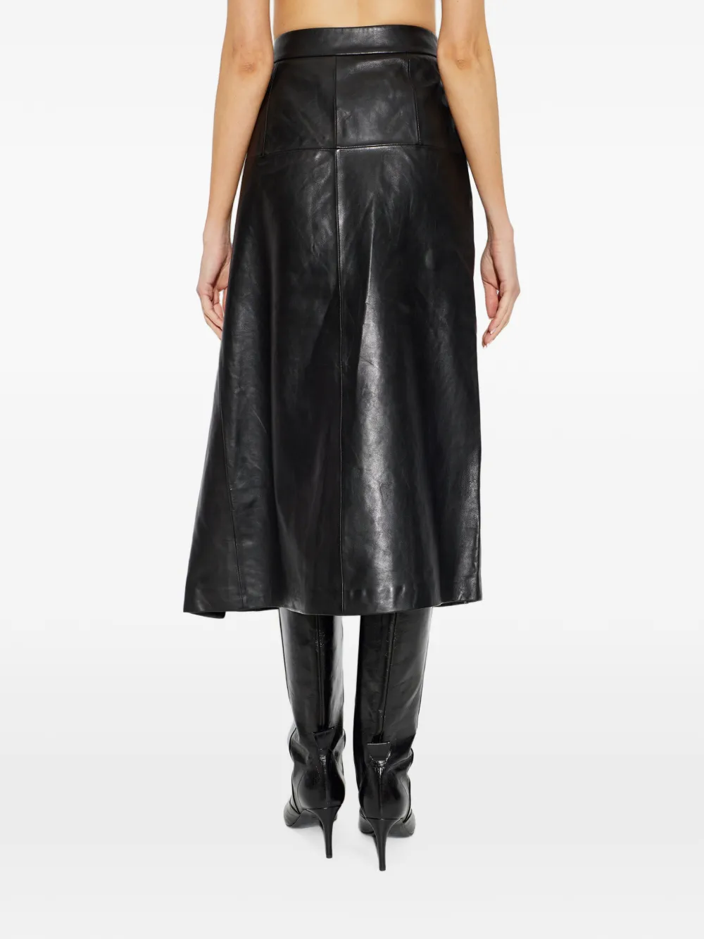 IRO Rimera button-fastening wrap midi skirt Zwart