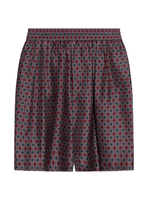 Balmain geometric-patternsilk shorts