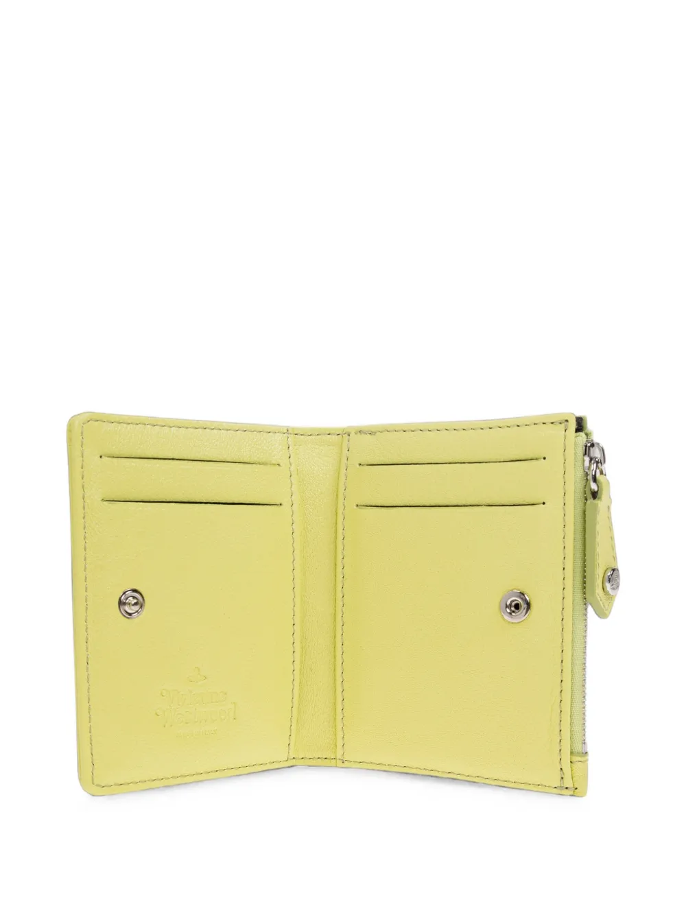 Vivienne Westwood Slim Flap leren portemonnee met Orb-plakkaat Groen