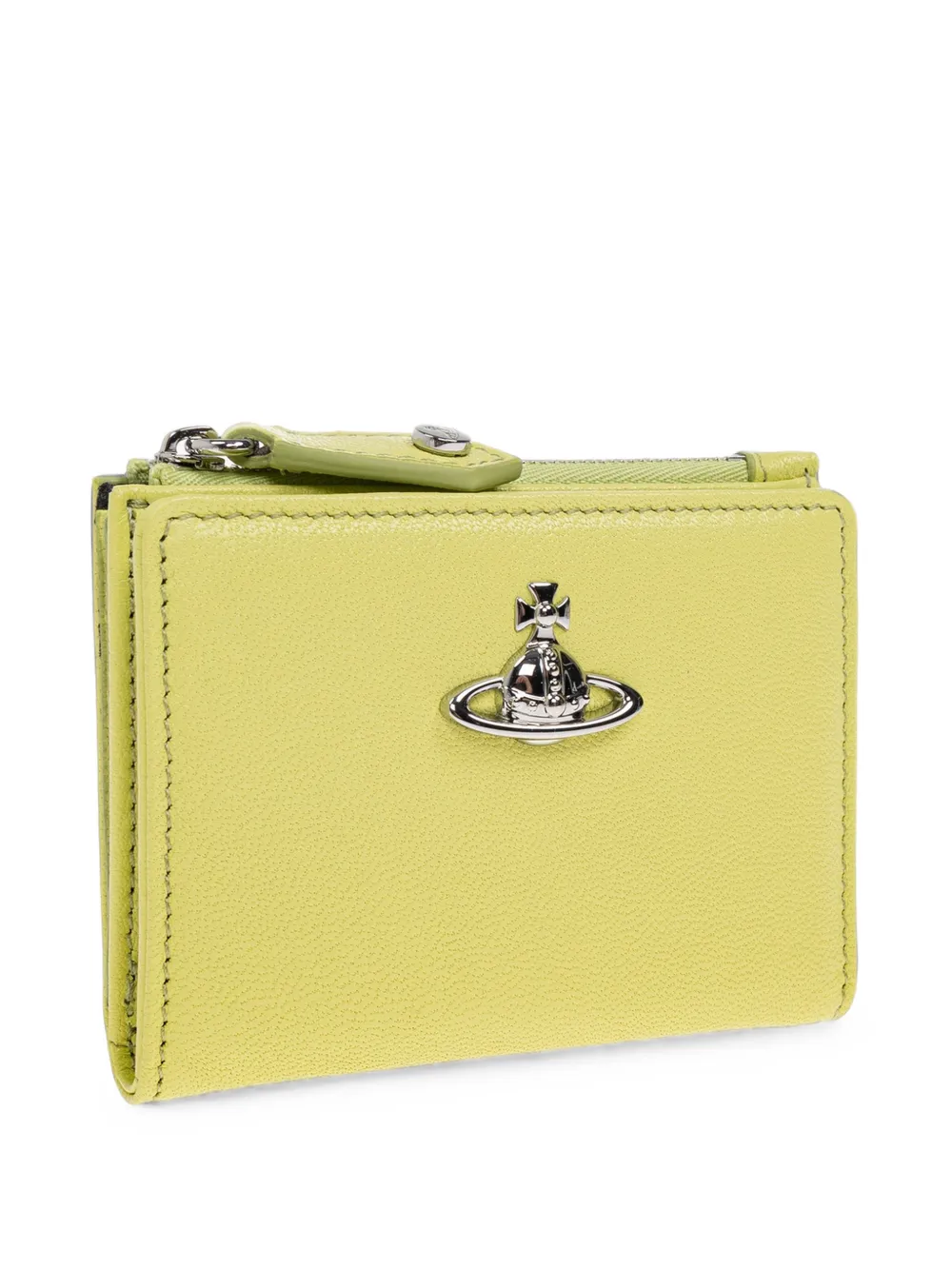 Vivienne Westwood Slim Flap leren portemonnee met Orb-plakkaat Groen