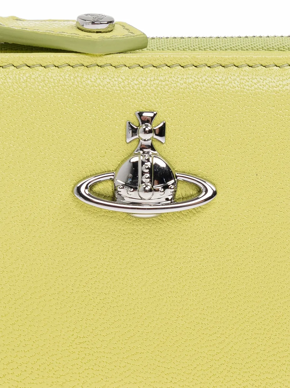 Vivienne Westwood Slim Flap leren portemonnee met Orb-plakkaat Groen