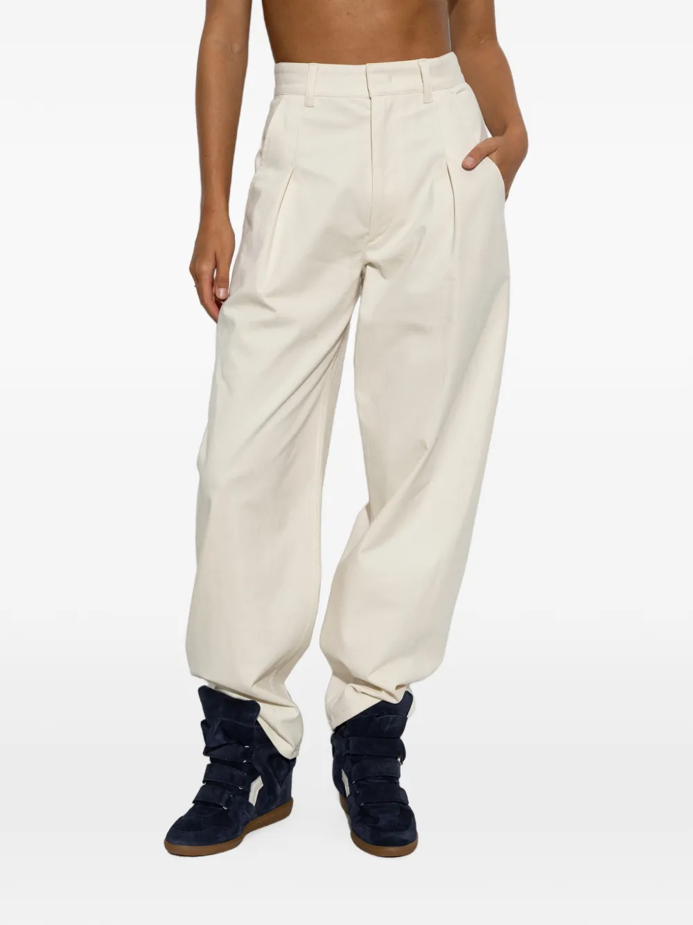 ISABEL MARANT Lenadia plooibroek Beige