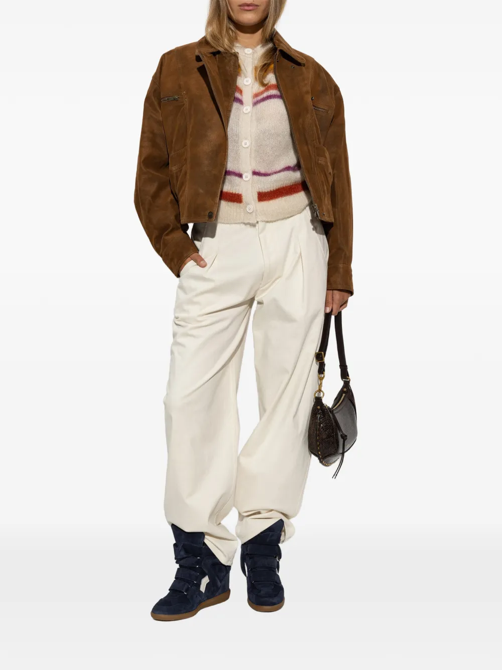 ISABEL MARANT Lenadia plooibroek Beige