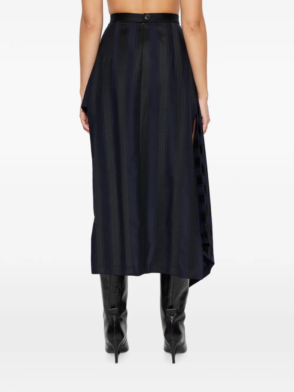 Vivienne Westwood Cassandra gestreepte asymmetrische rok Blauw