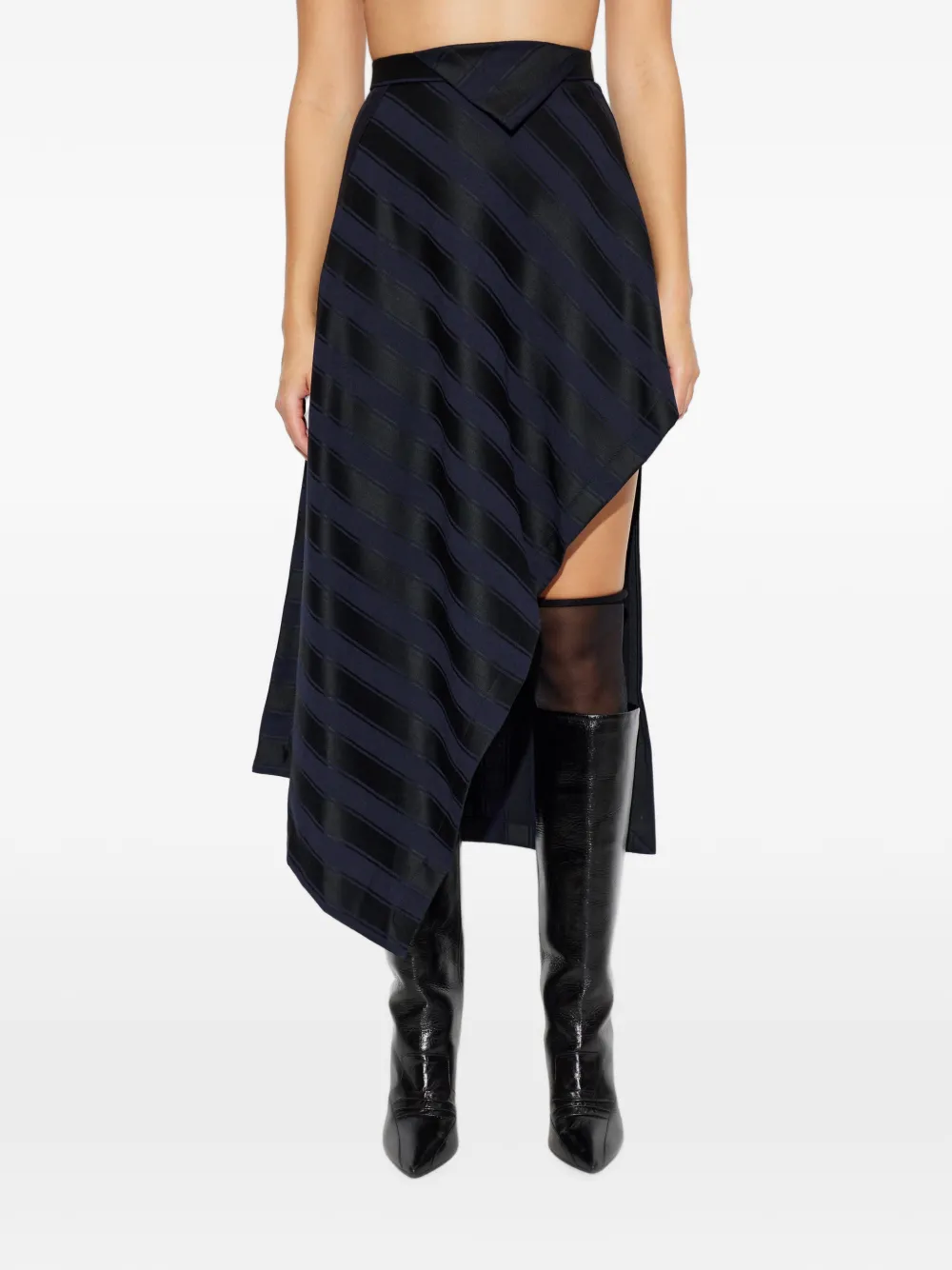Vivienne Westwood Cassandra gestreepte asymmetrische rok Blauw