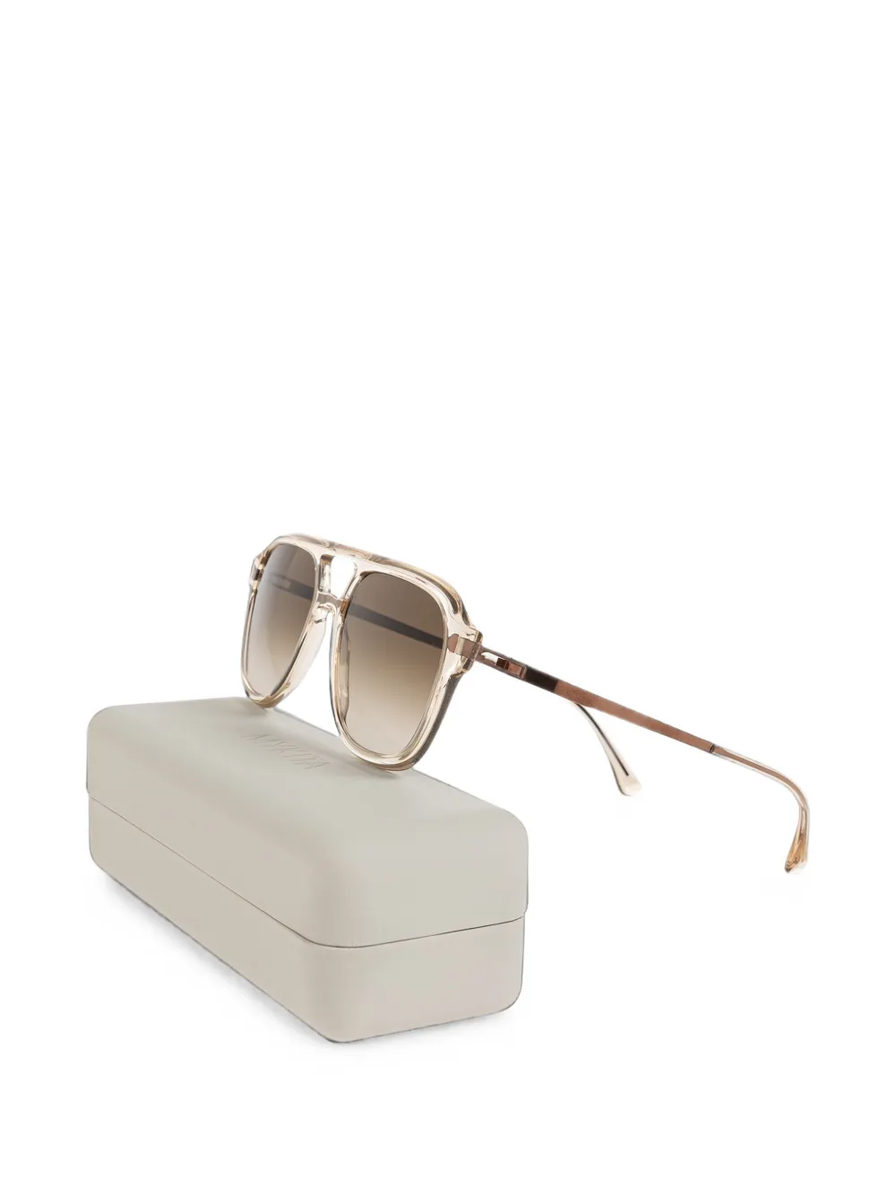 Mykita Lavand zonnebril met piloten montuur Beige