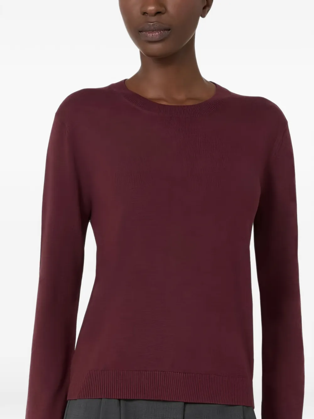 Weekend Max Mara Sicilia zijden en wollen trui Rood