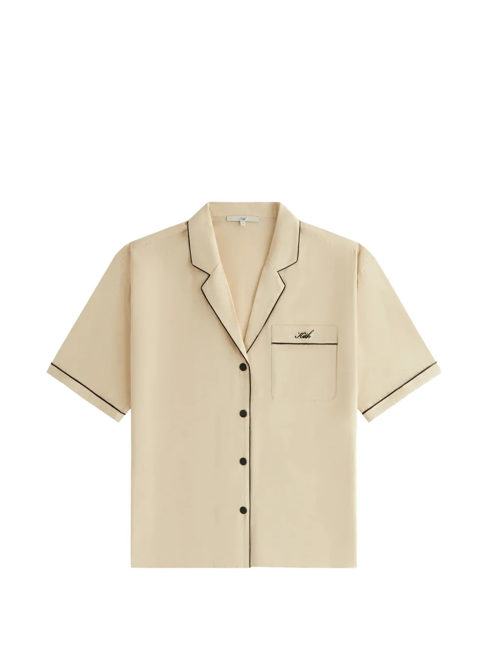 KITH Elena II piping-trim shirt - Toni neutri