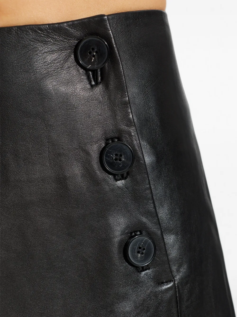 IRO Rebelle leren mini-rok Zwart