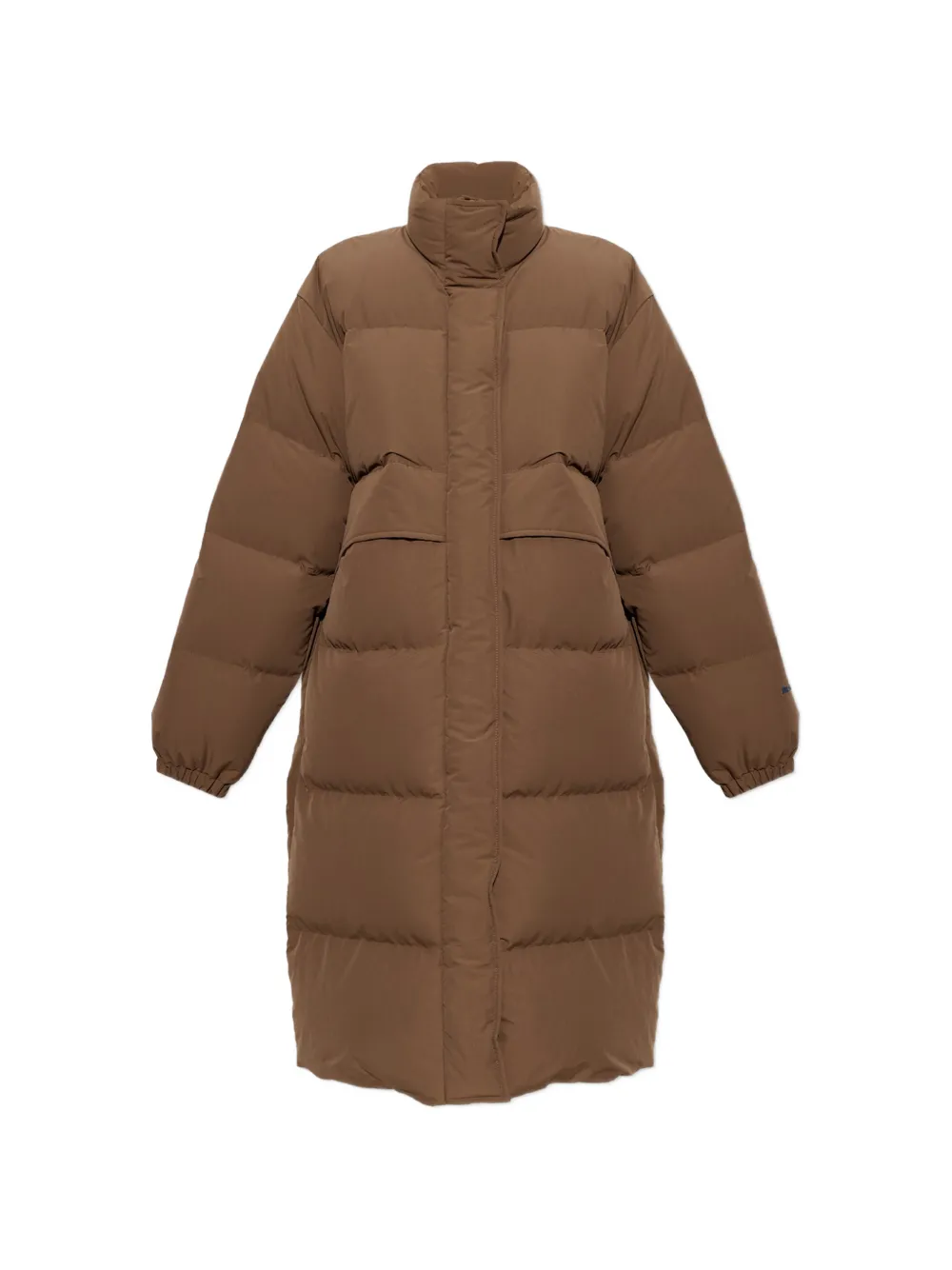 Jil Sander Quilted Stand-up Collar Jacket In Brown