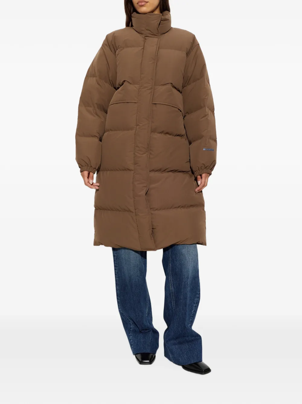 Jil Sander Gewatteerd jack met opstaande kraag Bruin
