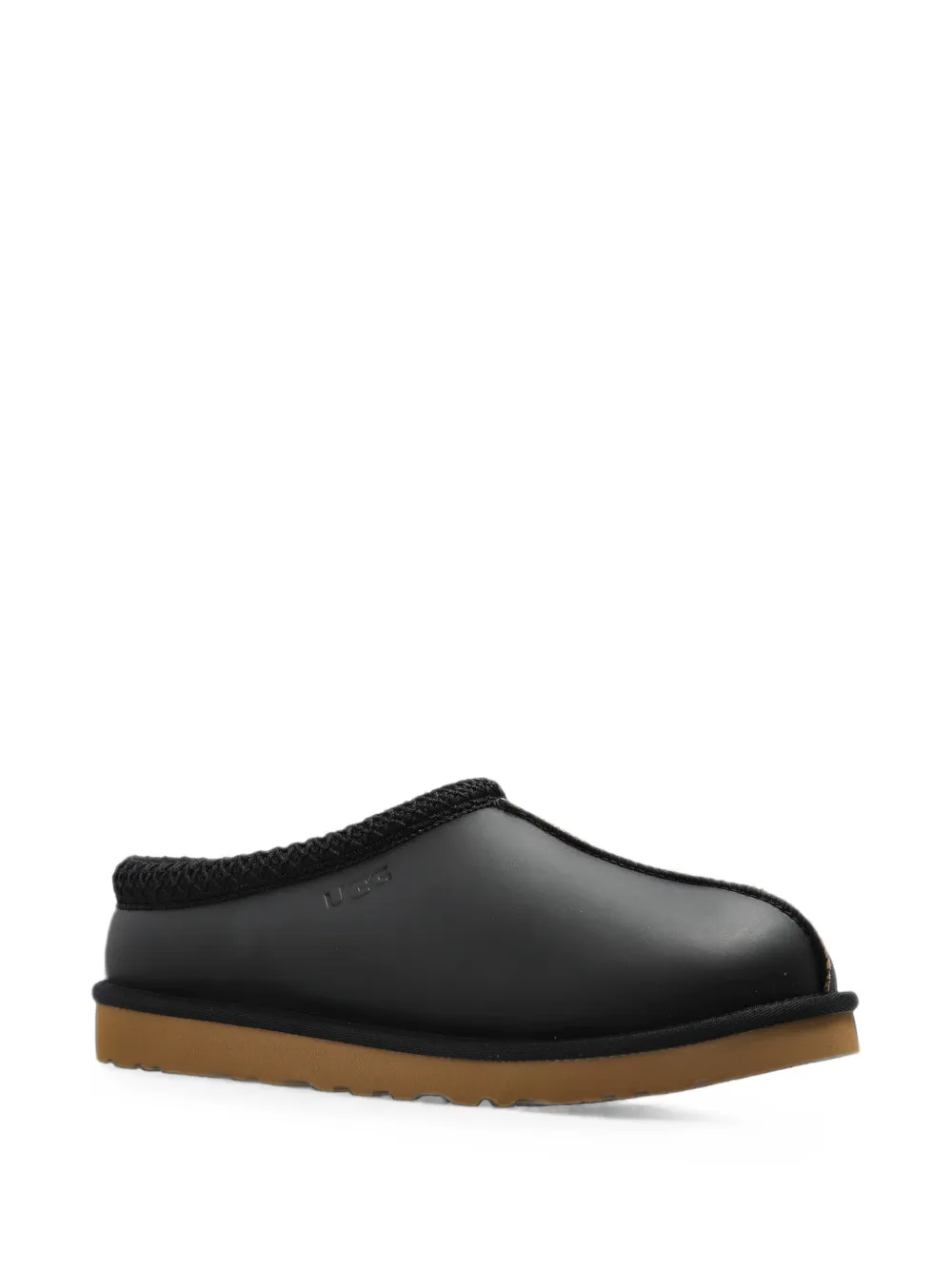 UGG Tasman leather slippers Zwart