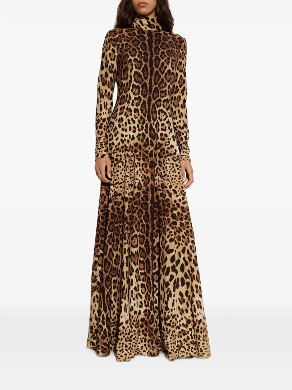 Dolce & Gabbana Wikkeljurk met luipaard-print Beige