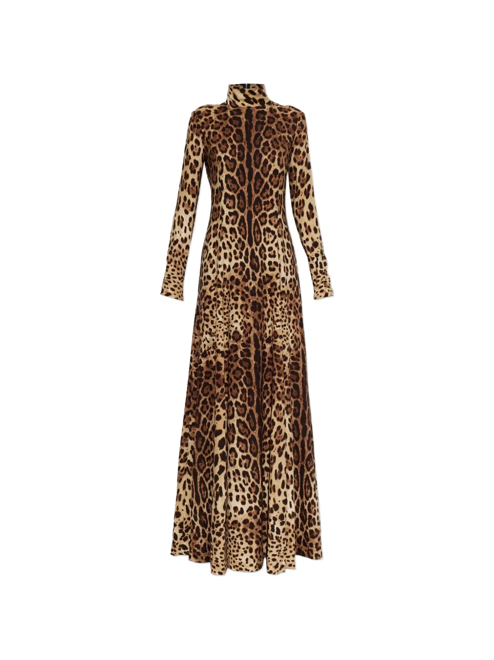 Dolce & Gabbana Leopard-print cady wrap dress - Toni neutri
