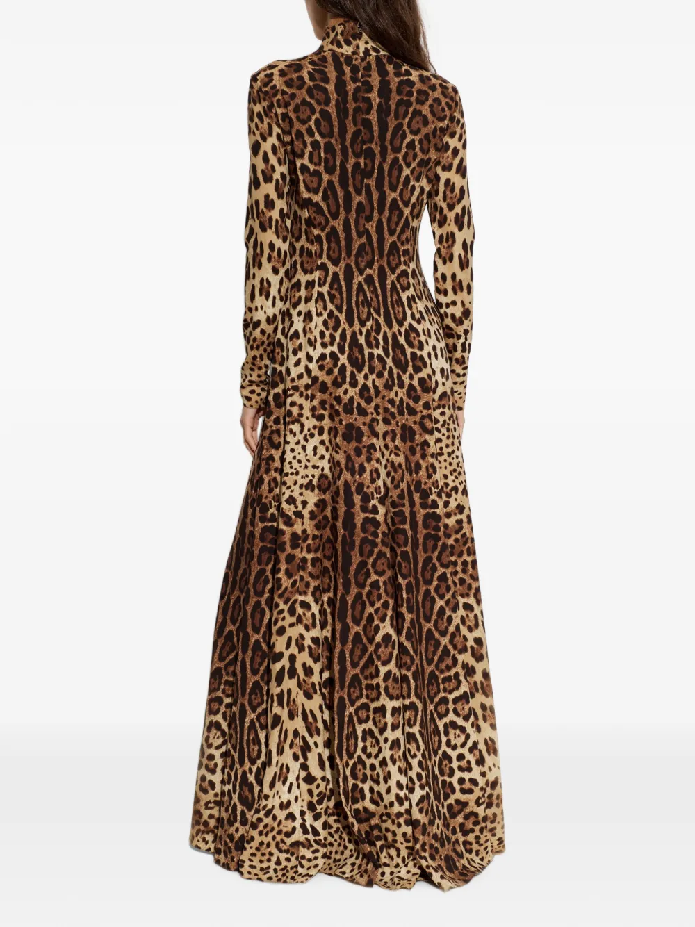Dolce & Gabbana Wikkeljurk met luipaard-print Beige