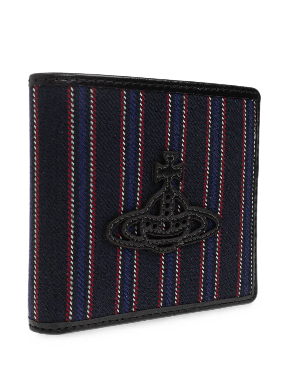 Vivienne Westwood Gestreepte portemonnee met Orb-plakkaat Blauw