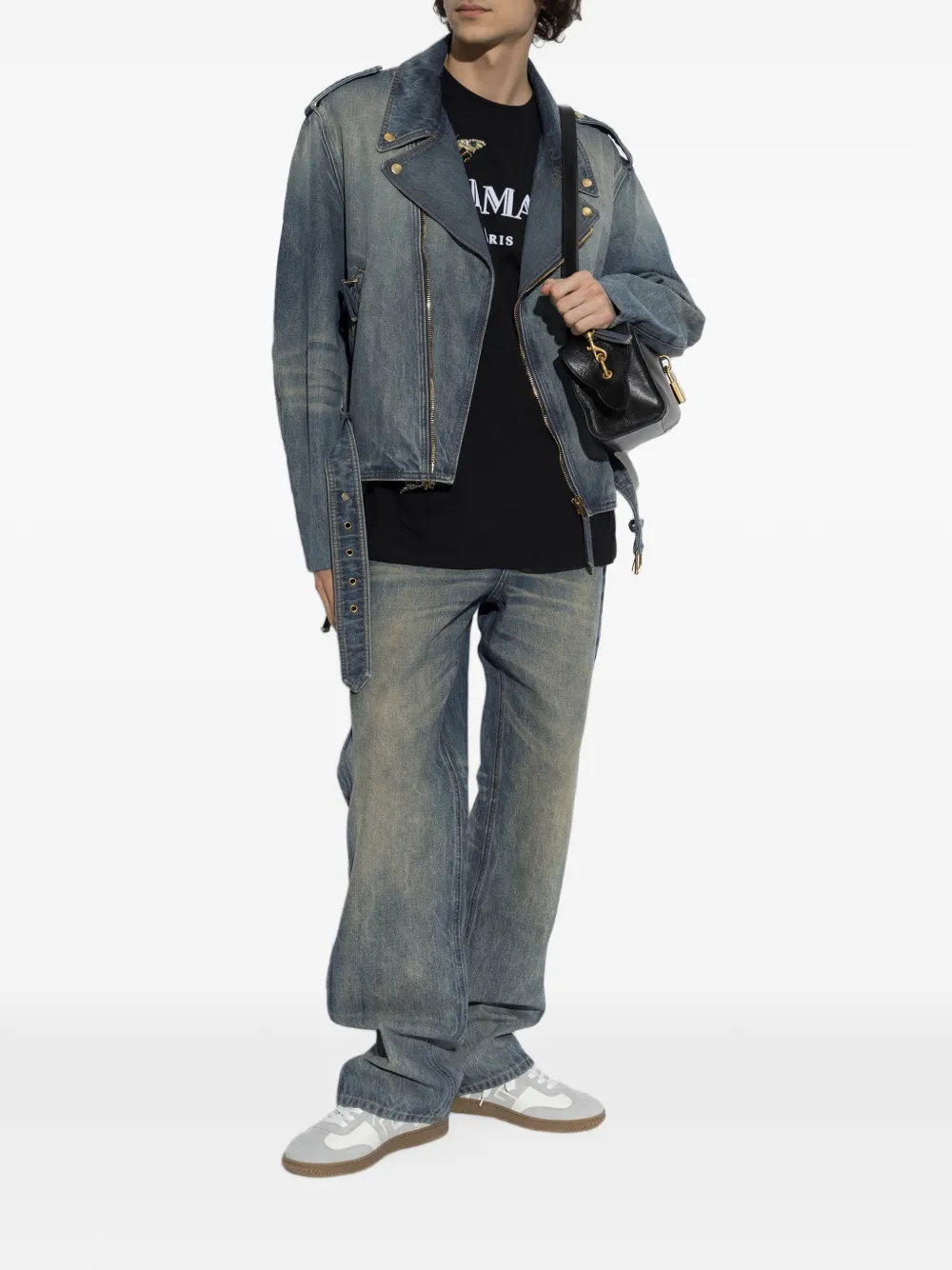 Balmain T-shirt met logoprint Zwart