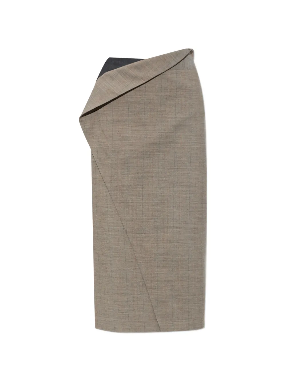 Jil Sander check wrap-style skirt - Toni neutri