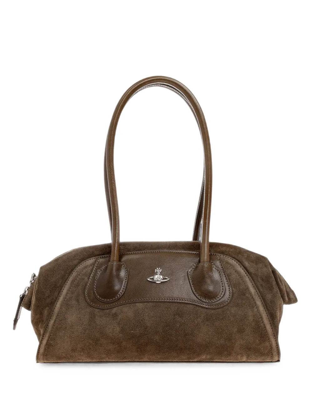 Vivienne Westwood small Shirley Orb-plaque shoulder bag - Marrone
