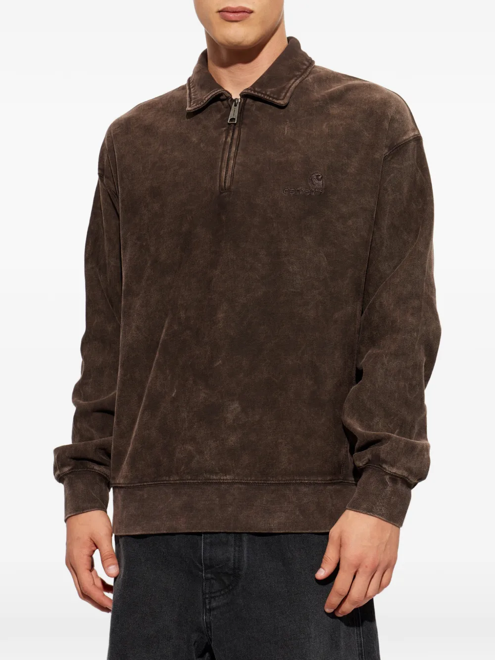 Carhartt WIP Lambert trui met ritssluiting Bruin