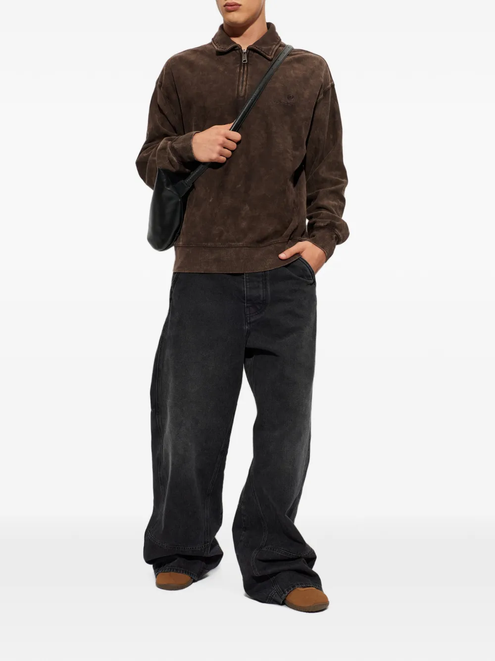 Carhartt WIP Lambert trui met ritssluiting Bruin