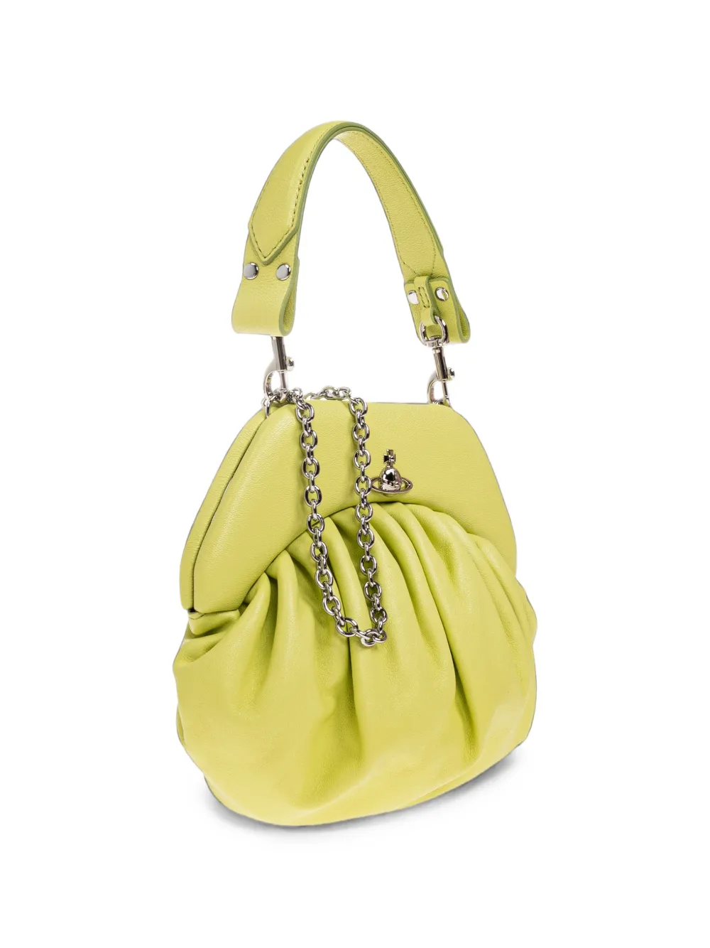 Vivienne Westwood Brooke gesmockte leren shopper Groen