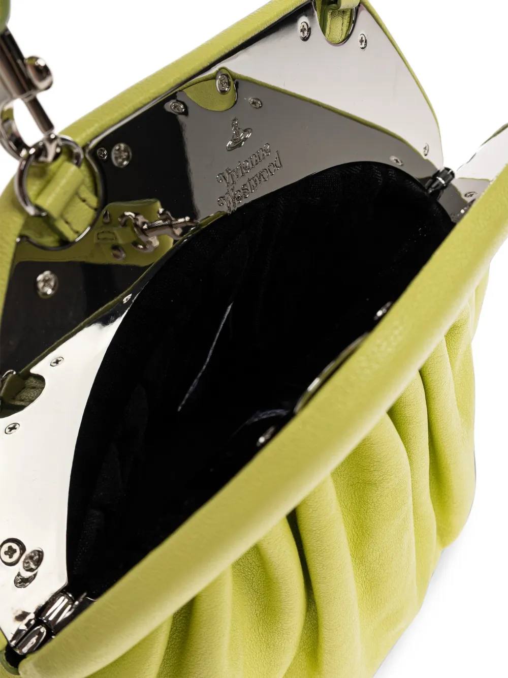 Vivienne Westwood Brooke gesmockte leren shopper Groen