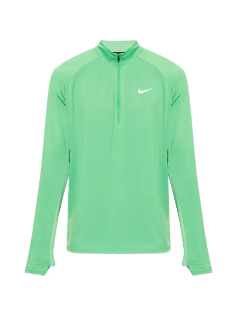 Nike logo-print zip-neck sweater