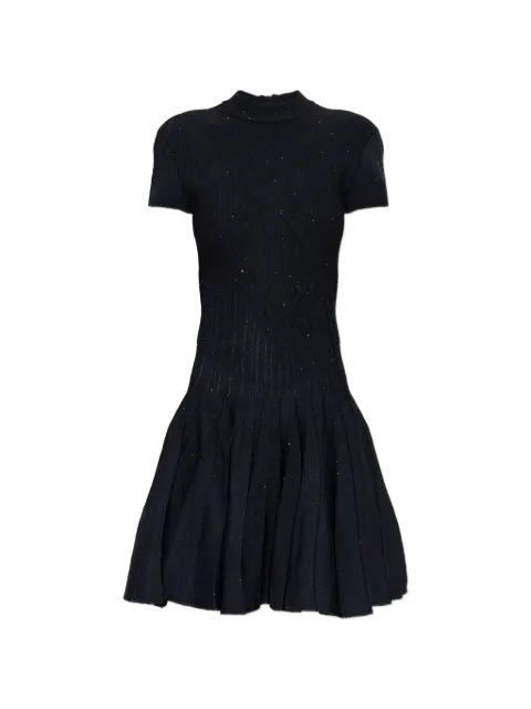 Balmain sequin-embellished pleated mini dress