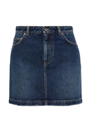 D&G Dolce & Gabbana パッチワーク デニム ミニスカート Dolce & Gabbana Mini Denim Skirt | Blue | FARFETCH