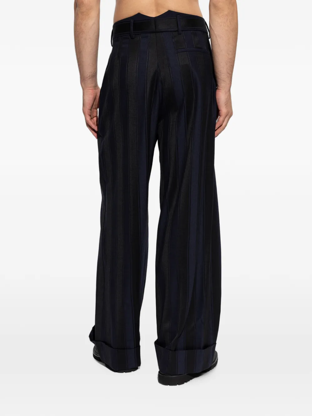 Vivienne Westwood Clark gestreepte wollen broek Zwart