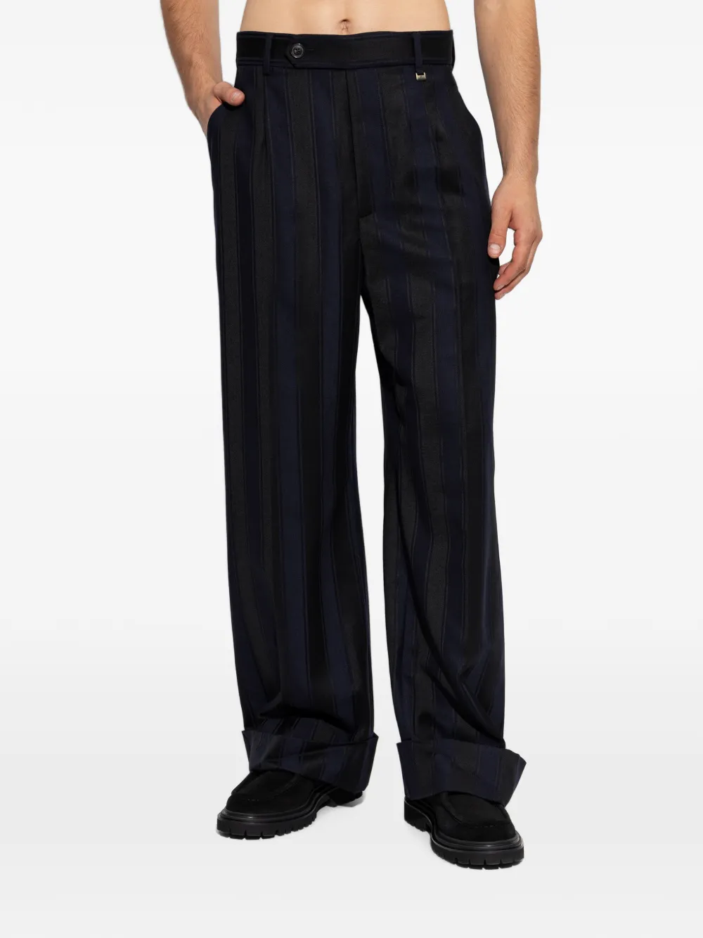 Vivienne Westwood Clark gestreepte wollen broek Zwart