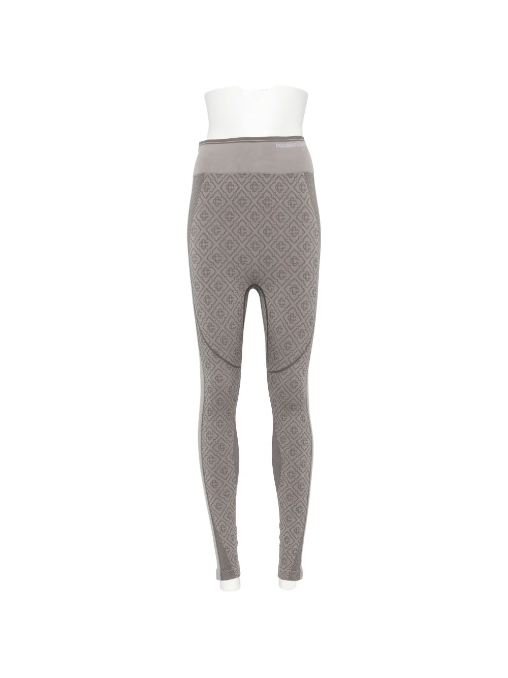 Casablanca Monogram-pattern Leggings In Grey