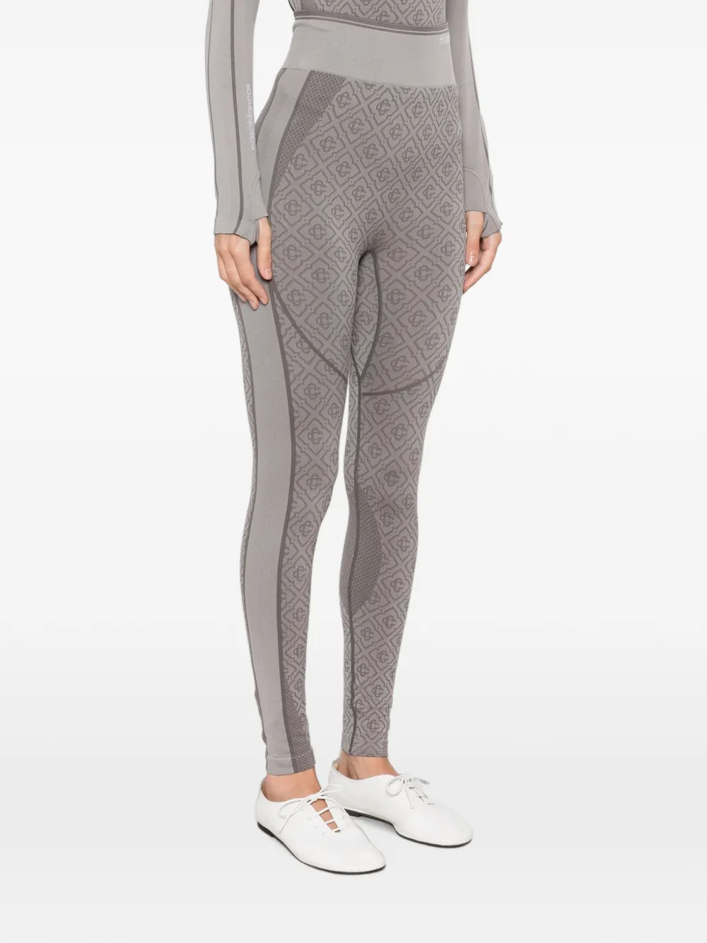 Casablanca Legging met monogram-print Grijs