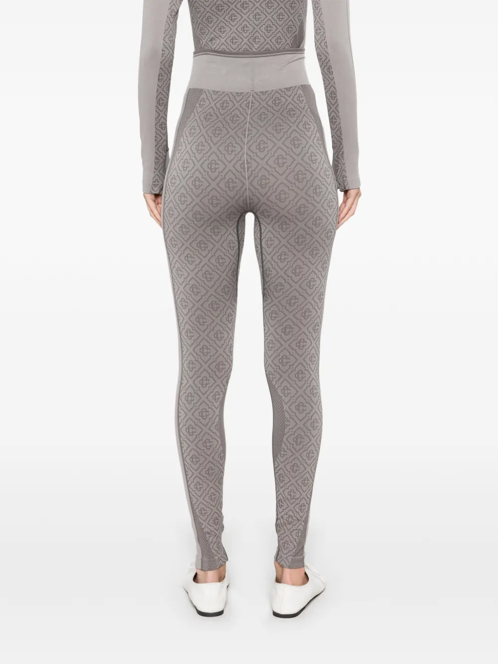 Casablanca Legging met monogram-print Grijs