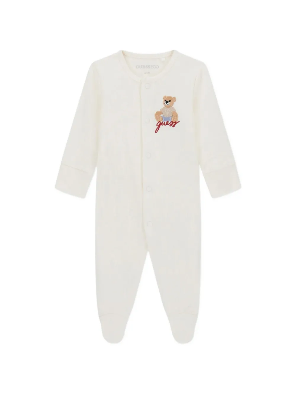 guess kids Twee rompers met beerprint Beige