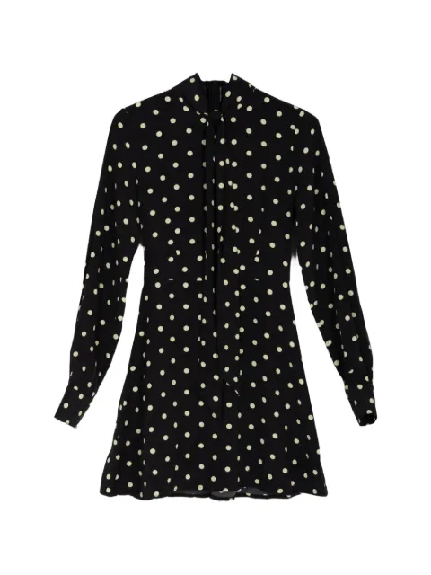 Francoise Pinton - Paris polka-dot tie-neck mini dress