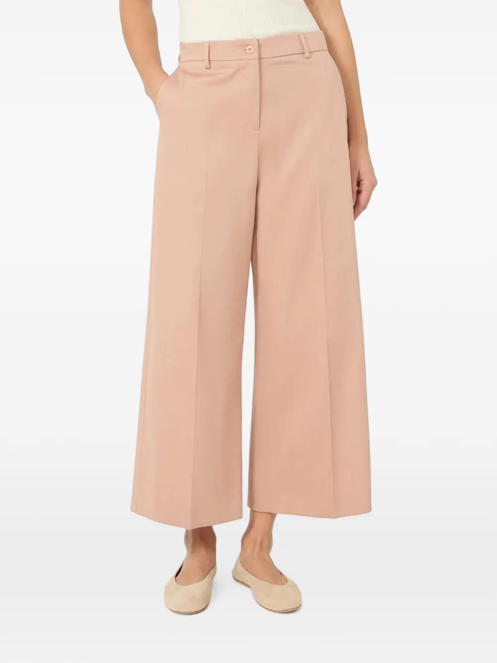 Weekend Max Mara Broek met satijnen afwerking Roze
