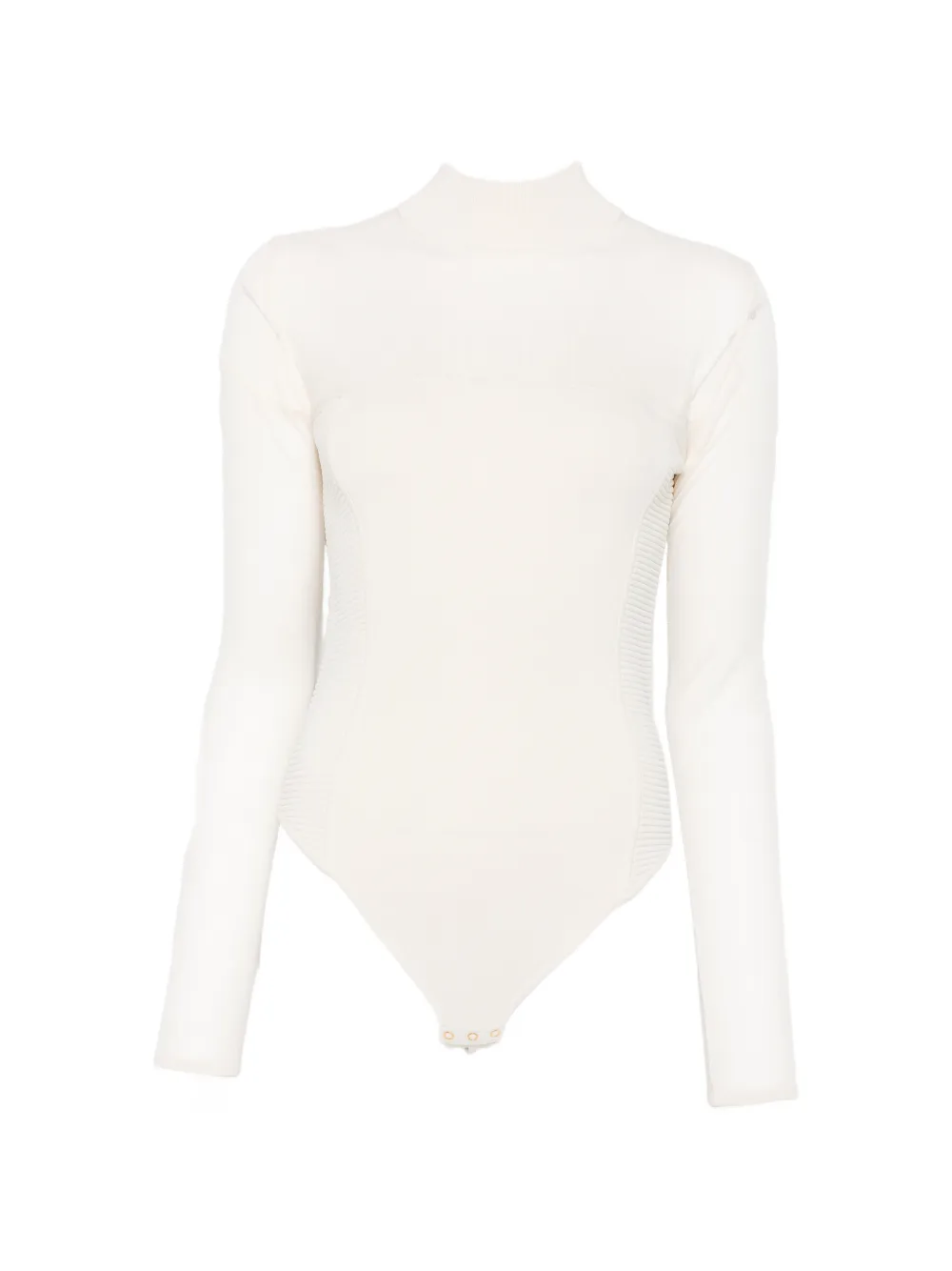 Elisabetta Franchi Mesh-panel Bodysuit In 뉴트럴
