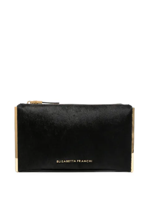 Elisabetta Franchi bolso de mano de piel y pelo