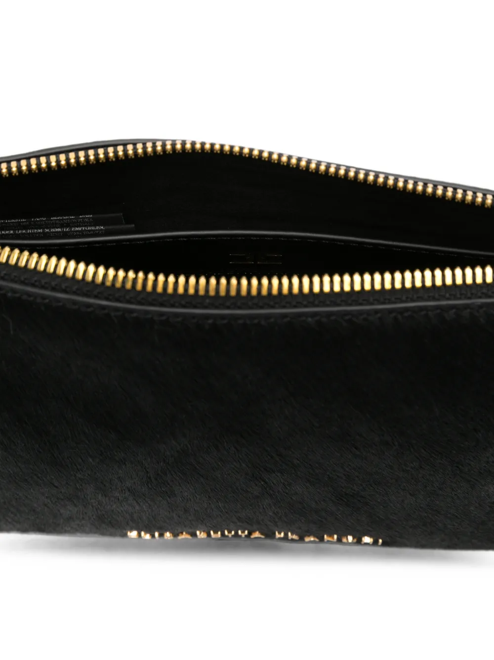 Elisabetta Franchi Leren clutch Zwart