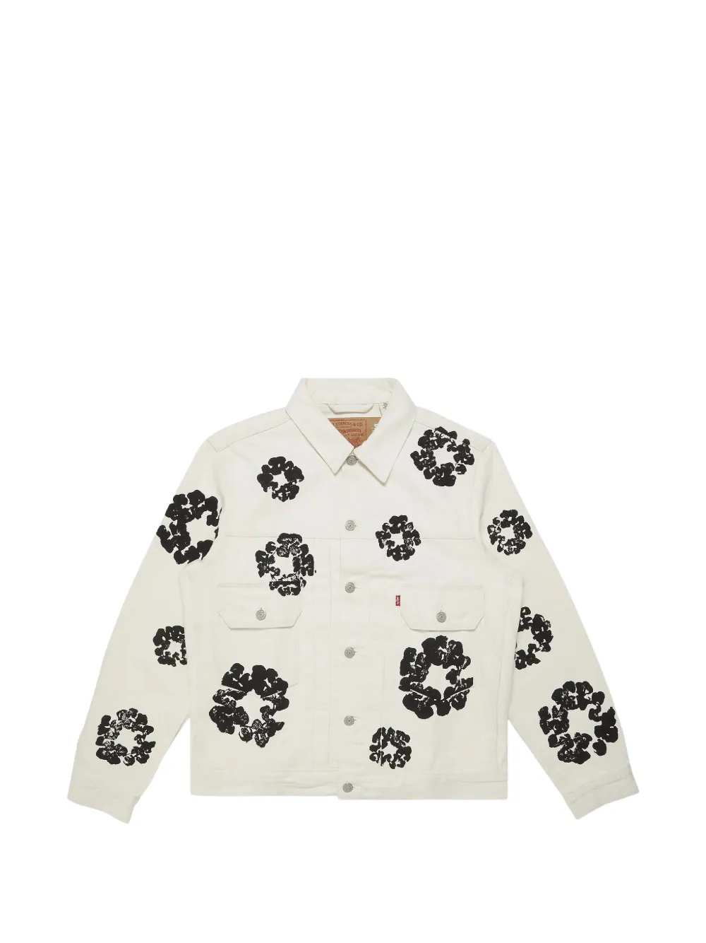 Denim Tears x Levi's wreath-print denim jacket - Bianco