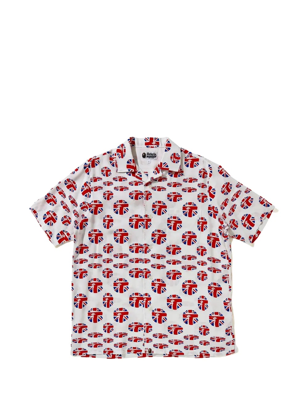 A BATHING APE® London Union Jack shirt - Bianco
