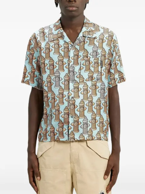 Palm Angels fire hydrant-print shirt