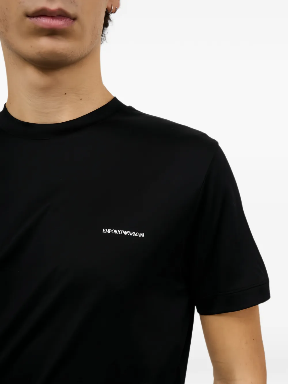 Emporio Armani T-shirt met logoprint Zwart